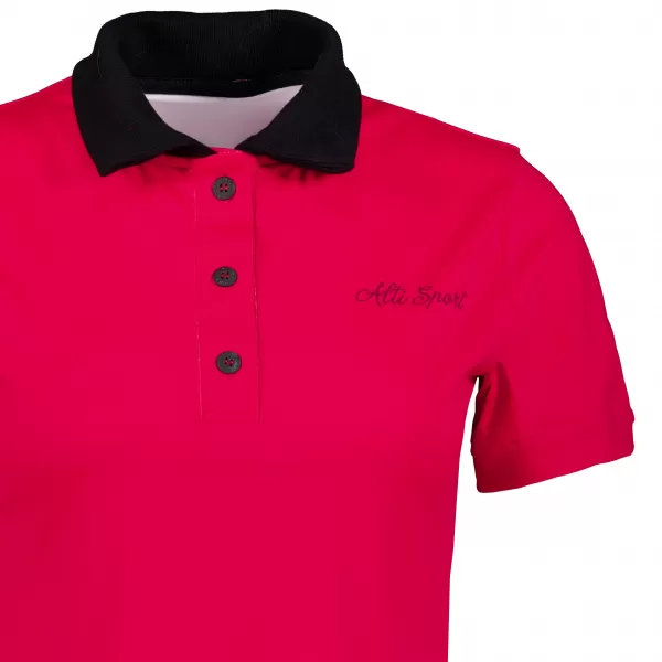  Dámské funkční tričko s límečkem premium ALTISPORT VOJ/ALW075TR05 BRIGHT-RED 