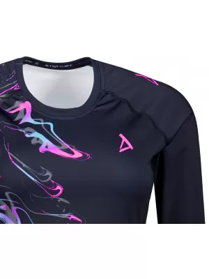 Dámské funkční tričko s dlouhým rukávem premium ALTISPORT VOJ/ALW064TR03 ČERNORŮŽOVÁ