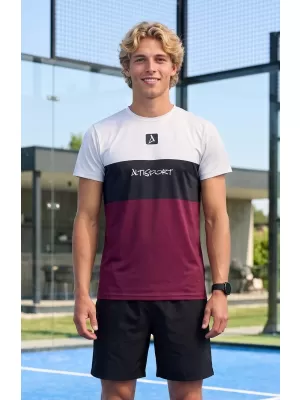 Pánské funkční triko premium plus ALTISPORT VOJ/ALM051TR02 VÍNOVÁ