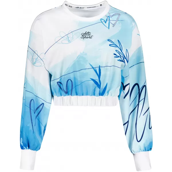  Dámská funkční cropped mikina premium ALTISPORT VOJ/ALW083MI08 BÍLOMODRÁ 
