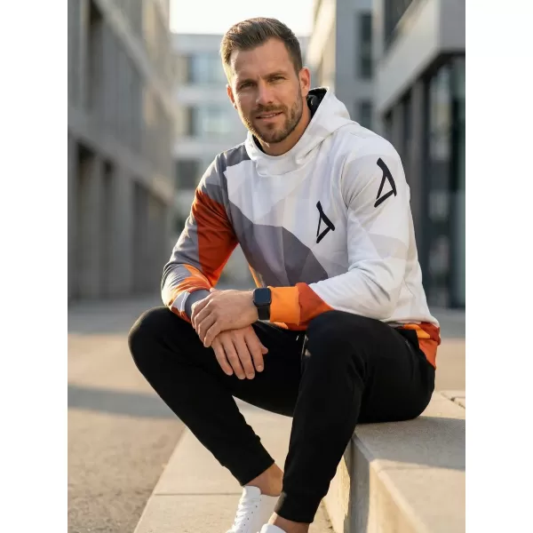  Pánská funkční mikina premium ALTISPORT VOJ/ALM007MI01 ORANŽOVÁ/ŠEDÁ 