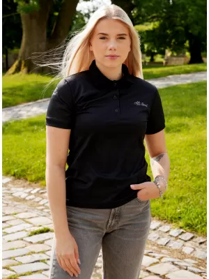 Dámské funkční tričko s límečkem premium ALTISPORT VOJ/ALW075TR05 BLACK