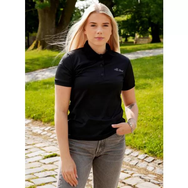  Dámské funkční tričko s límečkem premium ALTISPORT VOJ/ALW075TR05 BLACK 