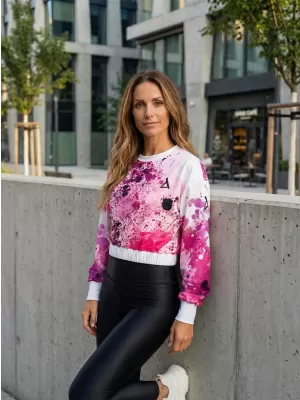 Dámská funkční cropped mikina premium ALTISPORT VOJ/ALW055MI08 RŮŽOVÁ
