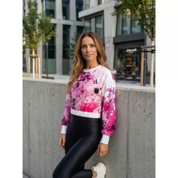  Dámská funkční cropped mikina premium ALTISPORT VOJ/ALW055MI08 RŮŽOVÁ 