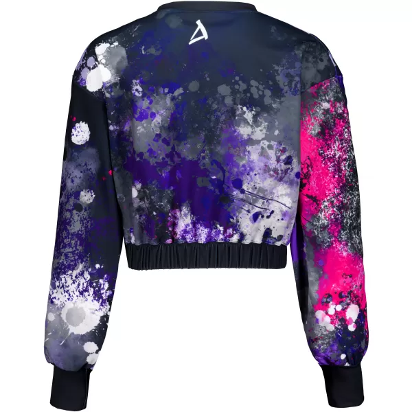  Dámská funkční cropped mikina premium ALTISPORT VOJ/ALW055MI08 ČERNORŮŽOVÁ 