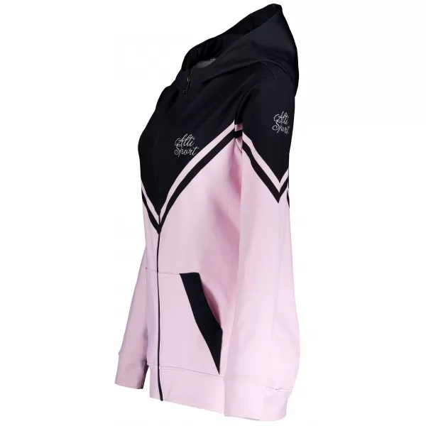  Dámská funkční mikina na zip premium ALTISPORT VOJ/ALW101MI02 RŮŽOVÁ/ČERNÁ 