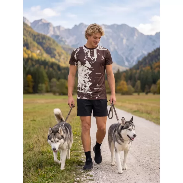 Pánské funkční triko premium plus  ALTISPORT VOJ/ALM057TR02 HNĚDÁ 