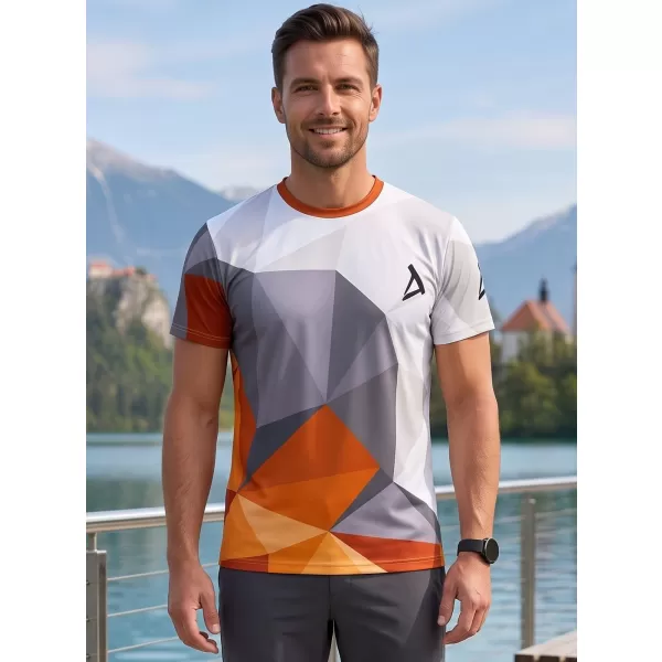  Pánské funkční triko premium plus  ALTISPORT VOJ/ALM007TR02 ORANŽOVÁ/ŠEDÁ 