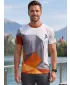 Pánské funkční triko premium plus ALTISPORT VOJ/ALM007TR02 ORANŽOVÁ/ŠEDÁ