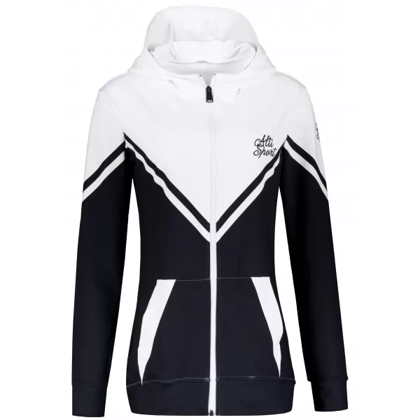  Dámská funkční mikina na zip premium ALTISPORT VOJ/ALW101MI02 ČERNOBÍLÁ 
