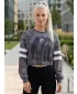Dámská funkční cropped mikina premium ALTISPORT VOJ/ALW096MI08 ŠEDÁ