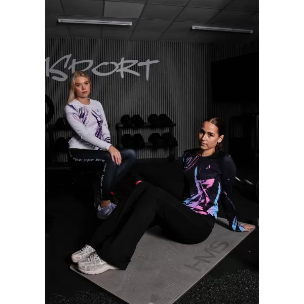  Dámské funkční tričko s dlouhým rukávem premium ALTISPORT VOJ/ALW074TR03 BÍLÁ/FIALOVÁ 