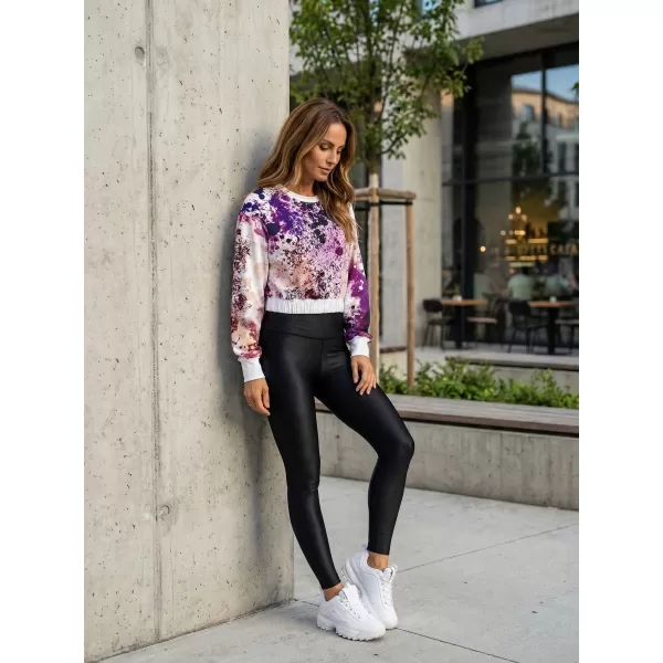  Dámská funkční cropped mikina premium ALTISPORT VOJ/ALW055MI08 FIALOVÁ/ORANŽOVÁ 