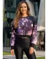 Dámská funkční cropped mikina premium ALTISPORT VOJ/ALW055MI08 ČERNOFIALOVÁ
