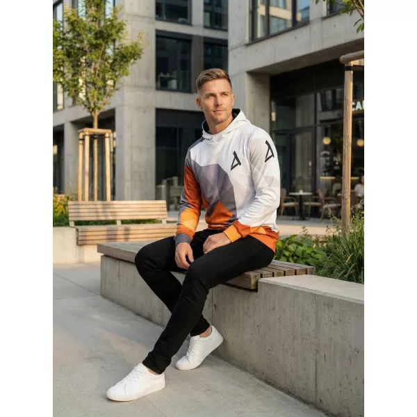  Pánská funkční mikina premium ALTISPORT VOJ/ALM007MI01 ORANŽOVÁ/ŠEDÁ 