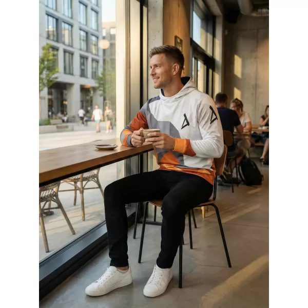  Pánská funkční mikina premium ALTISPORT VOJ/ALM007MI01 ORANŽOVÁ/ŠEDÁ 