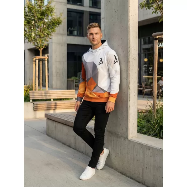  Pánská funkční mikina premium ALTISPORT VOJ/ALM007MI01 ORANŽOVÁ/ŠEDÁ 