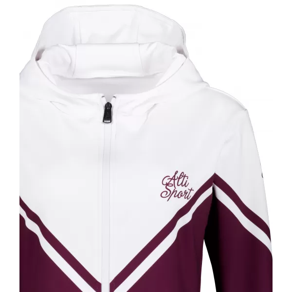  Dámská funkční mikina na zip premium ALTISPORT VOJ/ALW101MI02 VÍNOVÁ/BÍLÁ 