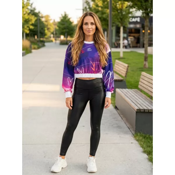  Dámská funkční cropped mikina premium ALTISPORT VOJ/ALW083MI08 FIALOVÁ 