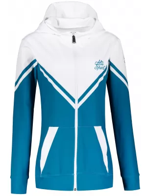 Dámská funkční mikina na zip premium ALTISPORT VOJ/ALW101MI02 PETROLEJOVÁ/BÍLÁ