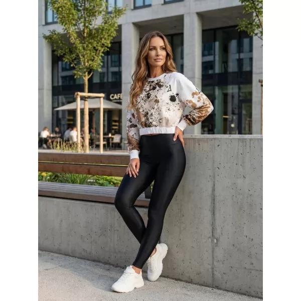  Dámská funkční cropped mikina premium ALTISPORT VOJ/ALW055MI08 BÍLOHNĚDÁ 