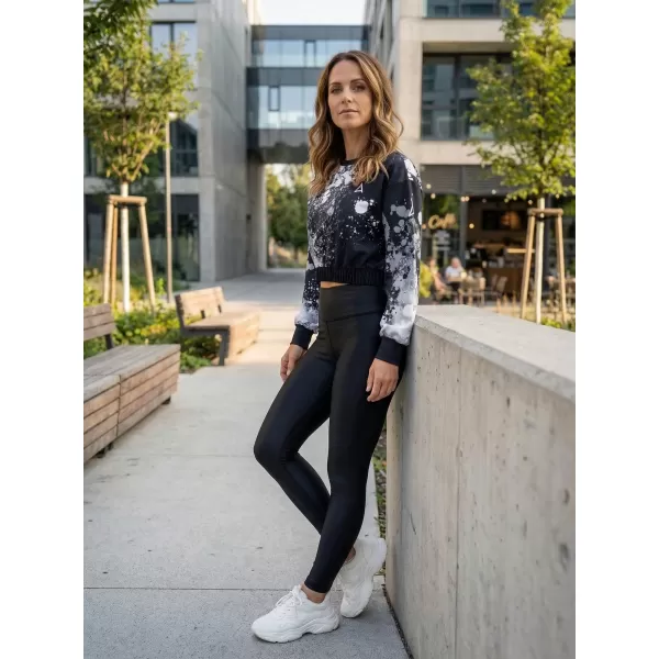  Dámská funkční cropped mikina premium ALTISPORT VOJ/ALW055MI08 ČERNOBÍLÁ 
