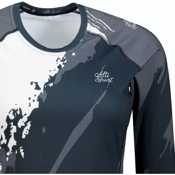  Dámské funkční tričko s dlouhým rukávem premium ALTISPORT VOJ/ALW081TR03 ČERNÁ 