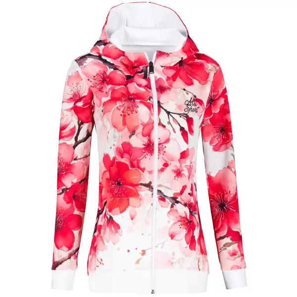 Dámská funkční mikina na zip premium ALTISPORT VOJ/ALW102MI02 RŮŽOVÁ/BÍLÁ 