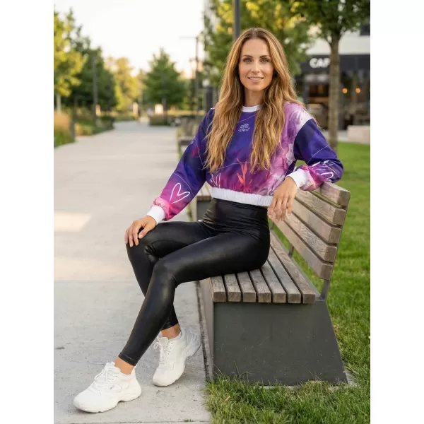  Dámská funkční cropped mikina premium ALTISPORT VOJ/ALW083MI08 FIALOVÁ 