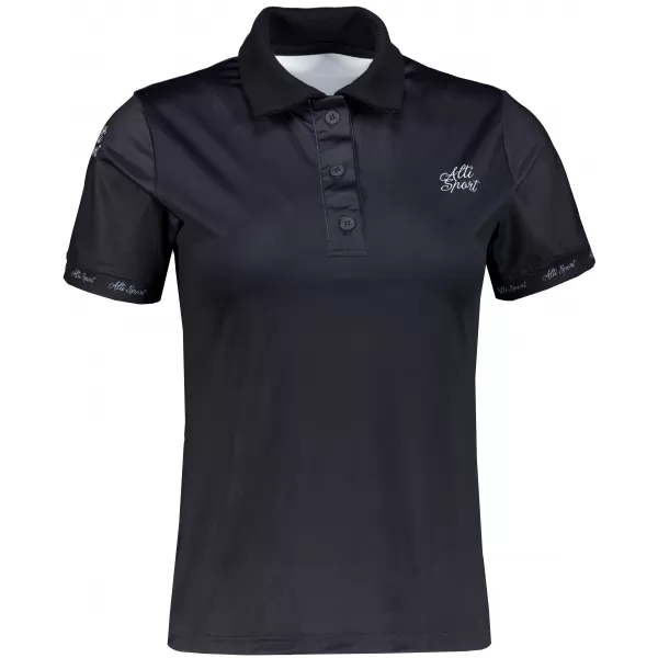  Dámské funkční tričko s límečkem premium ALTISPORT VOJ/ALW000TR05 ČERNÁ 