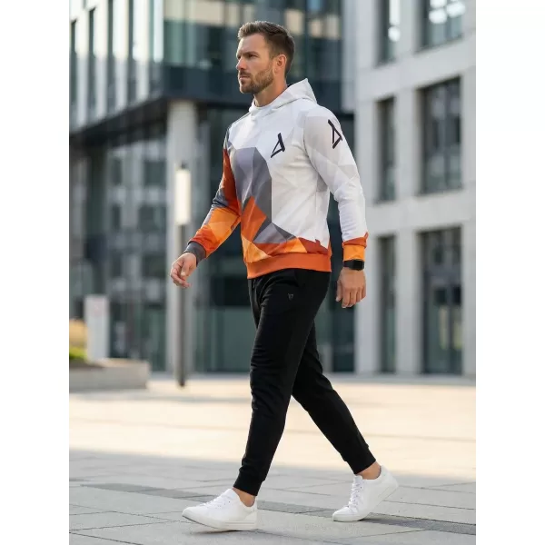  Pánská funkční mikina premium ALTISPORT VOJ/ALM007MI01 ORANŽOVÁ/ŠEDÁ 
