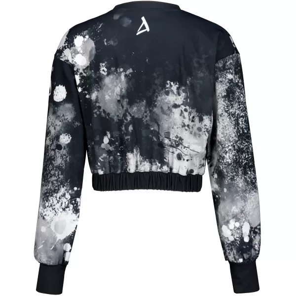  Dámská funkční cropped mikina premium ALTISPORT VOJ/ALW055MI08 ČERNOBÍLÁ 