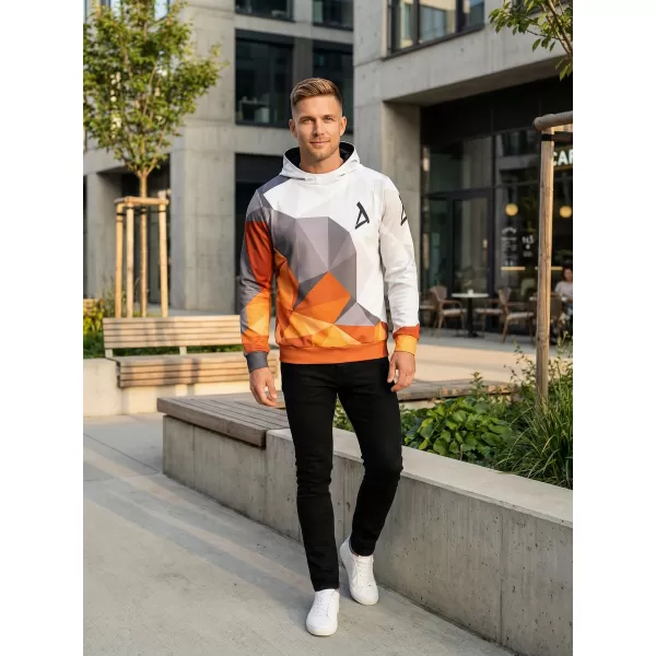  Pánská funkční mikina premium ALTISPORT VOJ/ALM007MI01 ORANŽOVÁ/ŠEDÁ 