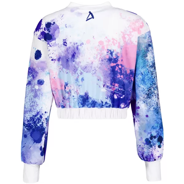  Dámská funkční cropped mikina premium ALTISPORT VOJ/ALW055MI08 FIALOVÁ/MODRÁ 