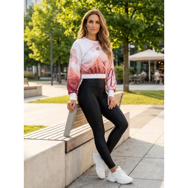  Dámská funkční cropped mikina premium ALTISPORT VOJ/ALW083MI08 BÍLORŮŽOVÁ 