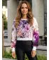 Dámská funkční cropped mikina premium ALTISPORT VOJ/ALW055MI08 FIALOVÁ/ORANŽOVÁ