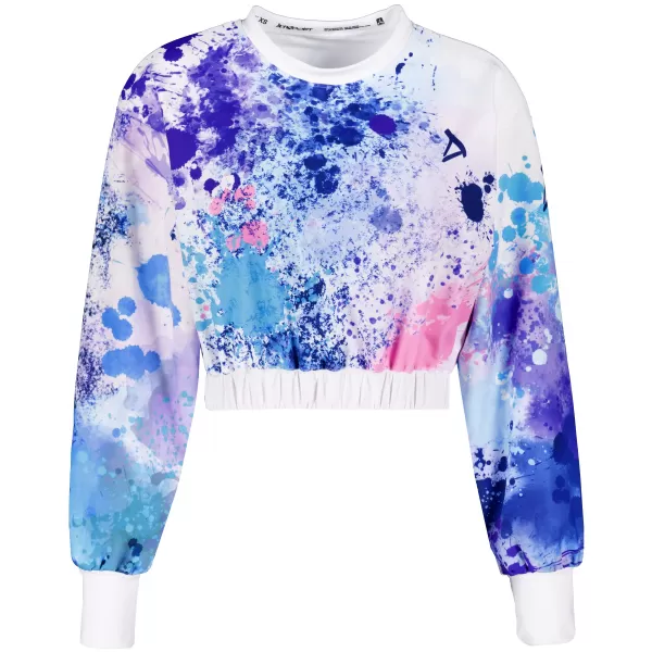  Dámská funkční cropped mikina premium ALTISPORT VOJ/ALW055MI08 FIALOVÁ/MODRÁ 