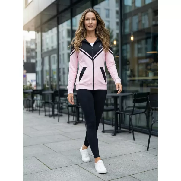  Dámská funkční mikina na zip premium ALTISPORT VOJ/ALW101MI02 RŮŽOVÁ/ČERNÁ 