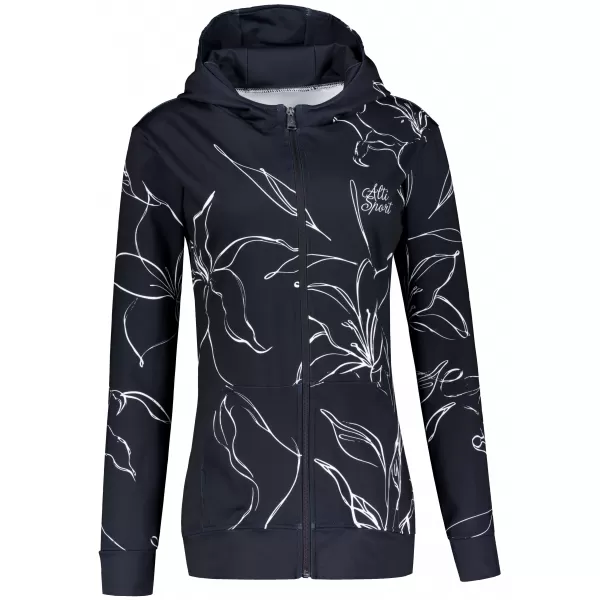  Dámská funkční mikina na zip premium ALTISPORT VOJ/ALW100MI02 ČERNÁ 