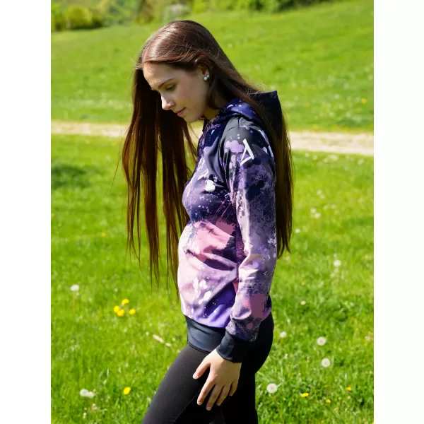  Dámská funkční mikina premium ALTISPORT VOJ/ALW055MI01 ČERNOFIALOVÁ 
