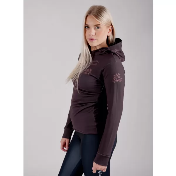  Dámská funkční mikina premium ALTISPORT VOJ/ALW047MI01 TMAVĚ HNĚDÁ 