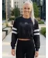 Dámská funkční cropped mikina premium ALTISPORT VOJ/ALW096MI08 ČERNÁ