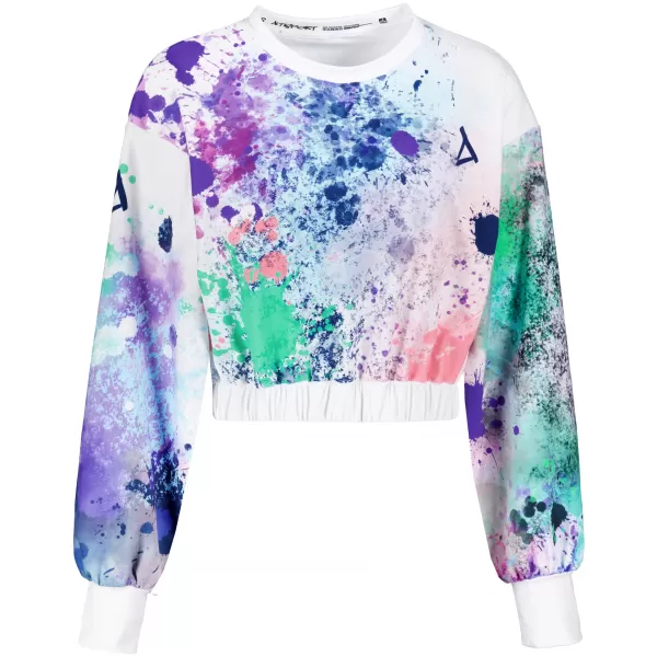  Dámská funkční cropped mikina premium ALTISPORT VOJ/ALW055MI08 FIALOVÁ/ZELENÁ 