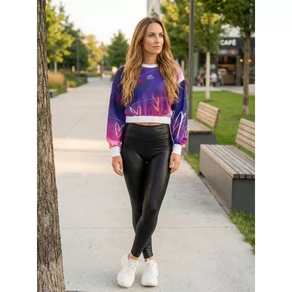  Dámská funkční cropped mikina premium ALTISPORT VOJ/ALW083MI08 FIALOVÁ 