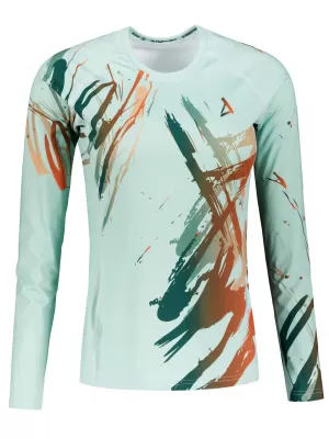 Dámské funkční tričko s dlouhým rukávem premium ALTISPORT VOJ/ALW074TR03 ZELENÁ/ORANŽOVÁ