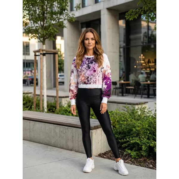  Dámská funkční cropped mikina premium ALTISPORT VOJ/ALW055MI08 FIALOVÁ/ORANŽOVÁ 