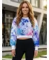 Dámská funkční cropped mikina premium ALTISPORT VOJ/ALW055MI08 FIALOVÁ/MODRÁ