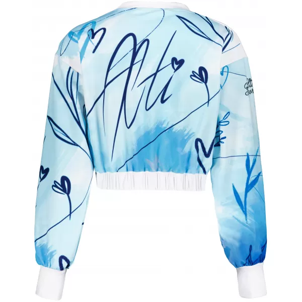  Dámská funkční cropped mikina premium ALTISPORT VOJ/ALW083MI08 BÍLOMODRÁ 