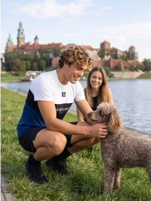 Pánské funkční triko premium plus ALTISPORT VOJ/ALM051TR02 BÍLOMODRÁ